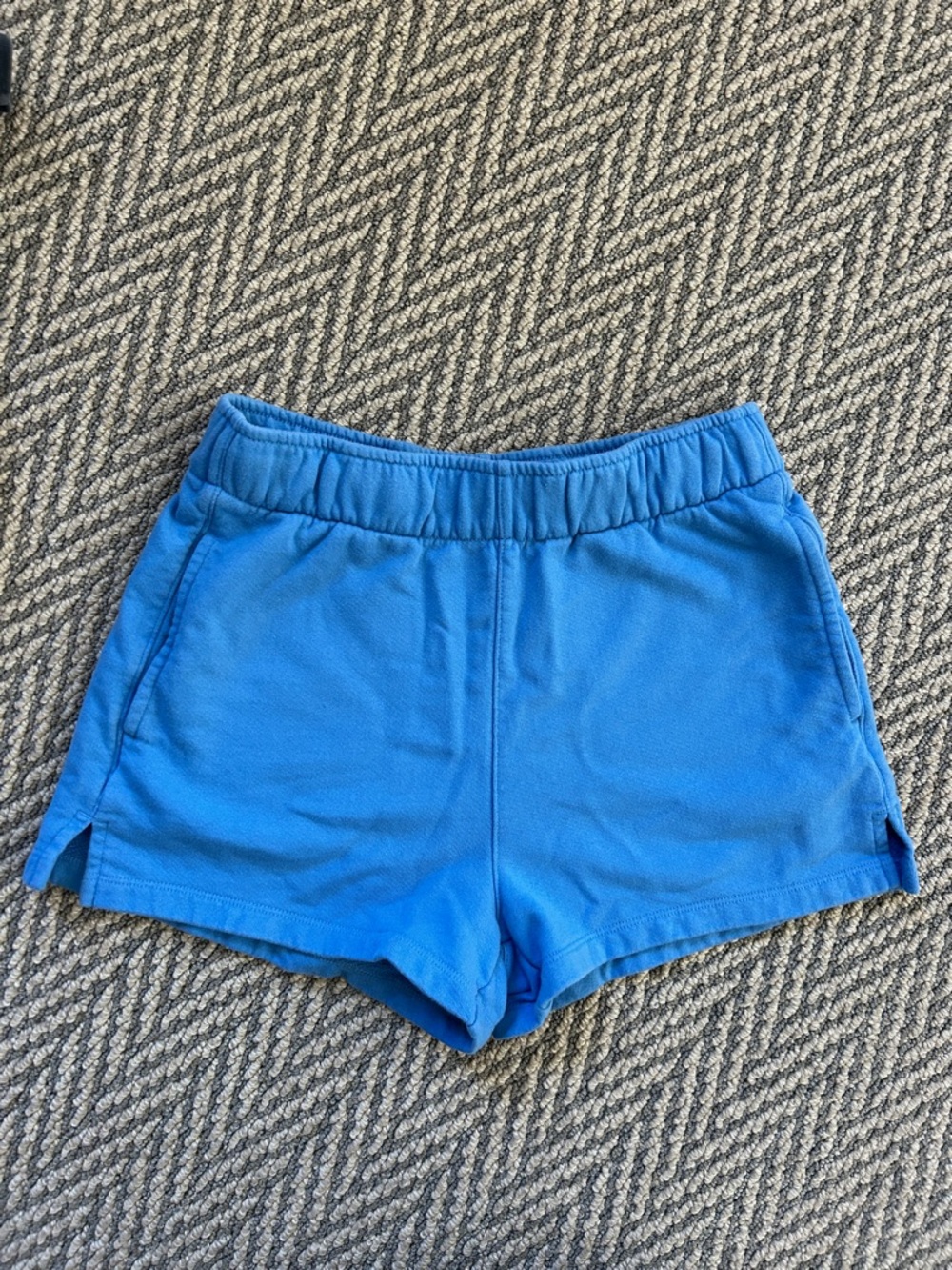 Madewell Bright Blue Athletic Elastic-Waist Shorts